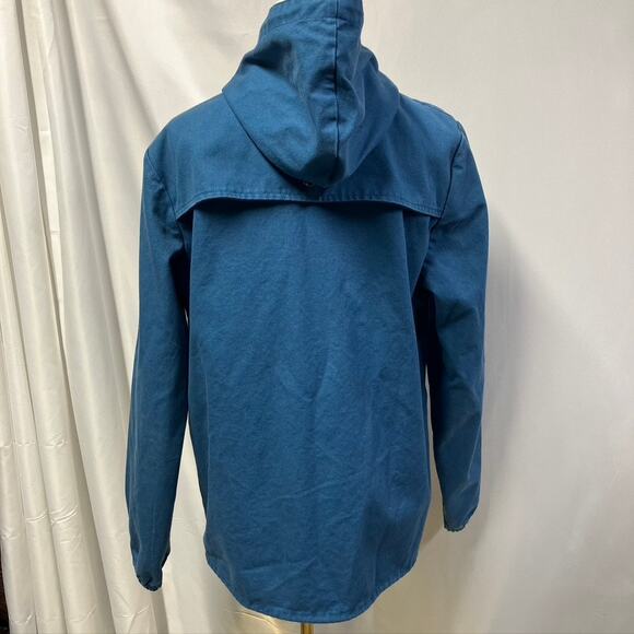 Trovata Womens Gully Coat Hooded Blue Medium 100% Cotton Pockets‎ Spring Classic - Picture 9 of 14